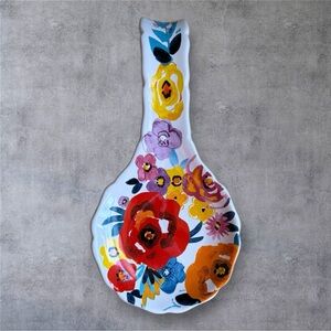 Pioneer Woman Flea Market Floral Pattern Stoneware Spoon Rest
